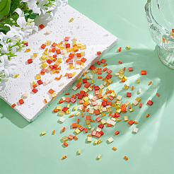 420Pcs 12 Style 2-Hole Opaque Glass Seed Beads&nbsp;SEED-AR0001-37