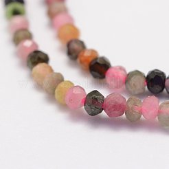Natural Multicolor Tourmaline Beads Strands&nbsp;G-F460-14