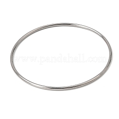 女性用2mm 304ステンレススチール製バングル  変色なし  ステンレス鋼色  内径：2.36インチ（6cm）&nbsp;SA-CBA37BC-23A-P