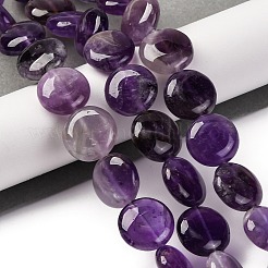 天然石アメジストビーズ連売り  フラットラウンド  16x6.5~7mm  穴：1.2mm  約25個/連  14.96~15.35インチ（38~39cm）&nbsp;X1-G-C159-A08-01