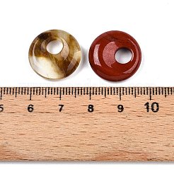 天然石と合成石のミックスドーナツペンダント  染めと染めの混合  17.5~18.5x5~6mm  穴：5~6mm&nbsp;G-N344-39B