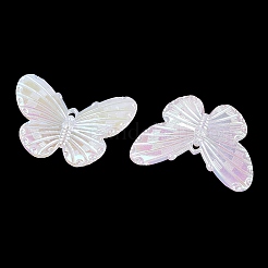 アクリル模造シェルペンダント  蝶のチャーム  貝殻色  30.5x40x5mm  穴：1x1.5mm  約200個/500g&nbsp;OACR-P039-05A