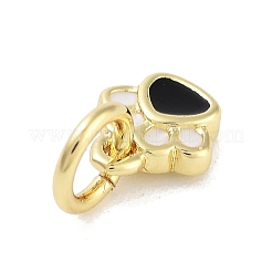 Real 18K Gold Plated Brass Enamel Charms&nbsp;KK-M293-22G-04