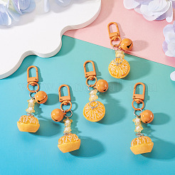 5Pcs Opaque Resin Fruit & Star Pendant Decorations&nbsp;AJEW-TADJ0001-01B