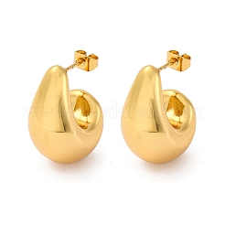 J-Shaped 304 Stainless Steel Stud Earrings&nbsp;EJEW-A125-25G