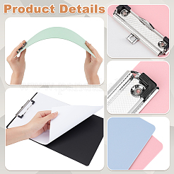 32Pcs 8 Colors Rectangle PP Plastic Clipboards&nbsp;AJEW-WA0001-67