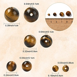 1 Strand Natural Tiger Eye Beads Strands&nbsp;G-YW0002-42A