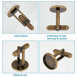DIY Blank Dome Cufflinks Making Kit&nbsp;DIY-GO0001-40