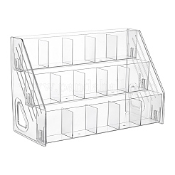 3-Tier 15-Grid Acrylic Card Display Riser Stands&nbsp;ODIS-WH0030-339A