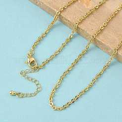 2.5MM Brass Textured Cable Chain Necklaces&nbsp;NJEW-Z097-01G
