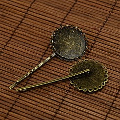 25mm Transparent Clear Domed Glass Cabochon Cover for Iron Hair Bobby Pin DIY Making&nbsp;DIY-X0069