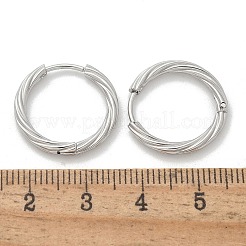 304 Stainless Steel Twist Hoop Earrings for Women&nbsp;EJEW-A130-02C-P