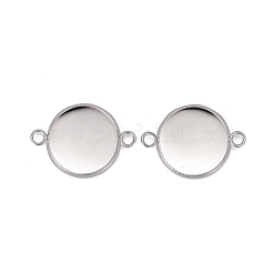 201 Stainless Steel Cabochon Connector Settings&nbsp;STAS-F191-15S-F