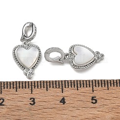 Brass Micro Pave Clear Cubic Zirconia Pendants&nbsp;CU-CBA746B-02P