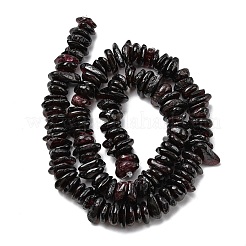 天然石ガーネットビーズ連売り  ナゲット  8~17.5x7~14x2~5mm  穴：0.8mm  15.55~15.94''（39.5~40.5センチメートル）&nbsp;G-A285-A04-01