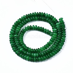 天然石マレーシアジェイドビーズ連売り  ロンデル  4~5x2mm  穴：0.8mm  約165~170個/連  14.96~15.35インチ（38~39cm）&nbsp;G-S366-097