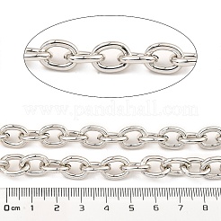 酸化アルミニウム ケーブル チェーン  溶接されていない  スプールで  プラチナ  13x10x2.5mm  約65.62フィート（20m）/ロール&nbsp;CHA-D001-12P