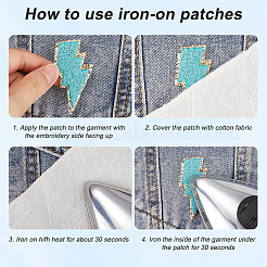 12Pcs Computerized Embroidery Cloth Self Adhesive Patches&nbsp;PATC-GF0001-57B