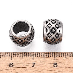 304 Stainless Steel Large Hole Beads&nbsp;STAS-T072-100AS