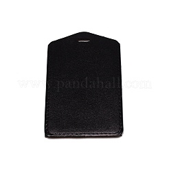 長方形ファイバーIDカードホルダー  樹脂ラインストーン付き  ビジネスIDカード用  ブラック  112x72x5mm  穴：13x4mm&nbsp;AJEW-WH0245-70B