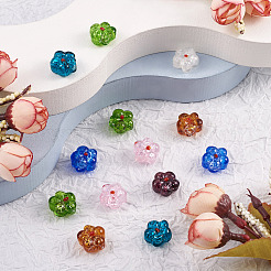 35Pcs 7 Colors Transparent Handmade Bumpy Lampwork Beads&nbsp;LAMP-BT0001-04