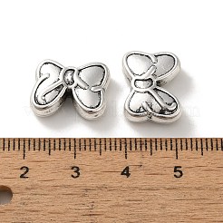 チベット風合金ビーズ  カドミウムフリー＆鉛フリー  蝶結び  アンティークシルバー  12x15x5.5mm  穴：1.5mm  約275個/1000g&nbsp;PALLOY-P302-07D-AS