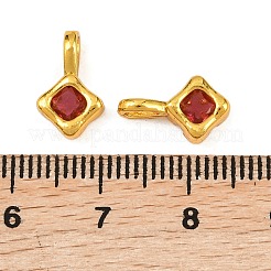 Brass Micro Pave Cubic Zirconia Pendants&nbsp;KK-H263-04G