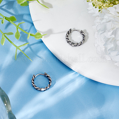1 Pair 316 Surgical Stainless Steel Hoop Earrings&nbsp;EJEW-BBC0001-64B