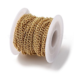 Brass Textured Curb Chains&nbsp;CHC-H113-23G