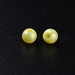 不透明なアクリルビーズ  ABカラー  ラウンド  ミックスカラー  4x3.5mm  穴：1.6mm  約15000個/500g&nbsp;MACR-S371-11-I