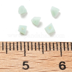 ガラスビーズ  三角ビーズ  ダイヤモンドビーズ 透明クリスタル 尖ったビーズ  ミディアムアクアマリン  3x3x2mm  穴：0.8mm&nbsp;GLAA-D300-01F