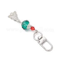Christmas Series Alloy Enamel & Glass Beads Pendant Decoration&nbsp;HJEW-TA00349