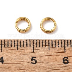 304ステンレススプリットリング  イオンプレーティング（ip）  18KGP本金メッキ  5x1.5mm  内径：3.5mm  約200個/セット&nbsp;STAS-M118-01G-5mm