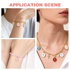 10Pcs 5 Colors Brass Enamel Pendants&nbsp;KK-SZ0007-90