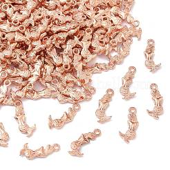 合金ペンダント  鉛フリーとニッケルフリー  人魚の形  ローズゴールド  20x7x2mm  穴：2mm&nbsp;PALLOY-ZN49775-RG-FF