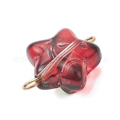3Pcs 3 Colors Transparent Glass Links&nbsp;PALLOY-JF04444