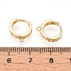 真鍮製フープピアスの発見  鉛フリー＆ニッケルフリー＆カドミウムフリー  リング  18KGP本金メッキ  12x11x3mm  穴：1.2mm  ピン：0.8mm&nbsp;KK-N261-29G
