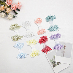 8束8色の石膏と綿紐造花芯  ミックスカラー  57x2mm  400個/バンドル  1bundle / color&nbsp;DIY-GF0014-56