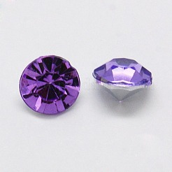模造台湾アクリルラインストーン尖底カボション  多面カット  ダイヤモンド  ミックスカラー  2.5x2mm&nbsp;GACR-A003-2.5mm-M