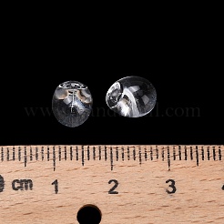 模造クリスタル透明アクリルビーズ  卵  トップ掘削  透明  9.5x7mm  穴：1.6mm  約3850個/1000g&nbsp;TACR-K005-01B