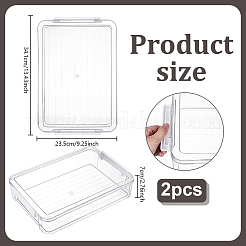 2Pcs Plastic File Storage Box&nbsp;AJEW-PH0010-09