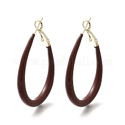 Brass Teardrop Hoop Earrings&nbsp;EJEW-A121-12A-G