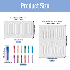2Pcs 2 Styles Silicone Bookmark Molds&nbsp;DIY-TA0015-02