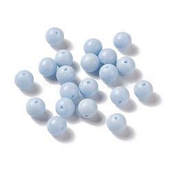 ルミナスキャンディーカラーガラスビーズ  暗闇で光る  ラウンド  ライトスチールブルー  8mm  穴：1.3mm&nbsp;LS-GLAA-E031-01B-07