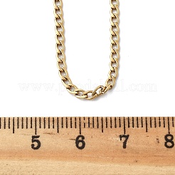 イオンプレーティング（IP）304ステンレススチールカーブチェーンネックレス  カニカン付き  ゴールドカラー  19.7インチ（50cm）  2mm&nbsp;NJEW-K099-04G
