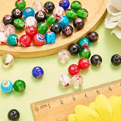 Handmade Lampwork Beads Strands&nbsp;LAMP-SZ0001-74C