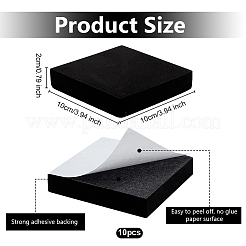 DIY自己接着フォームパッド  フォームクッション  スクウェア  ブラック  100x100x20mm&nbsp;AJEW-WH0596-224A