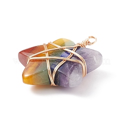 Chakra Natural Mixed Stone Pendants&nbsp;PALLOY-JF01878-02