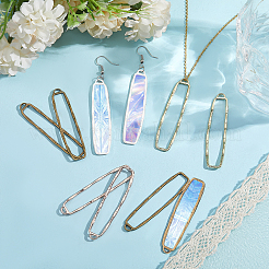 24Pcs 4 Colors Alloy Open Back Bezel Big Pendants&nbsp;FIND-CA0008-86