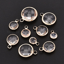 Brass Glass Pendants&nbsp;GLAA-T027-07